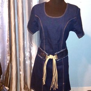 🎉💕🪞💙Belted Jean Dress💕🪞